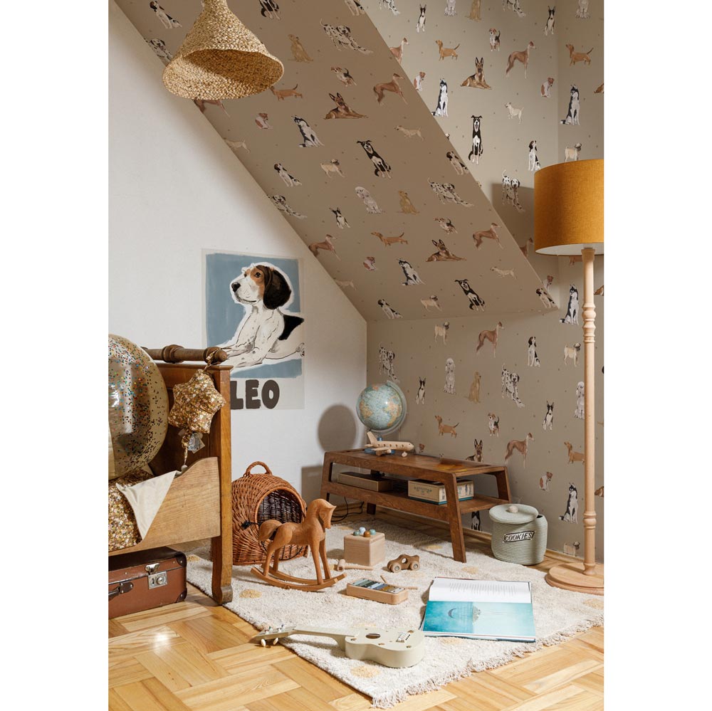 Papel de Parede Dogs are The Best Beige – Dekornik – imagem 1