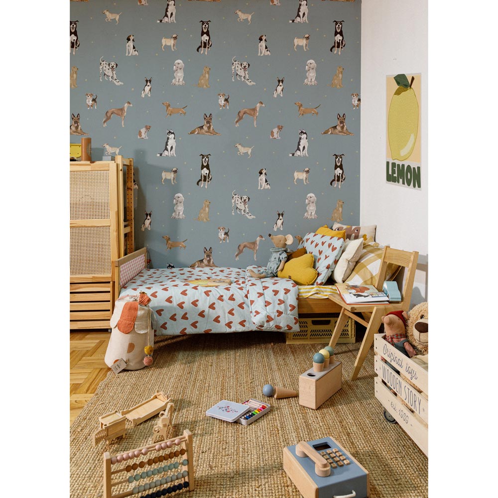 Papel de Parede Dogs are The Best Blue – Dekornik – imagem 1