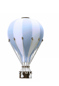 Balão Decorativo Azul Claro/Branco-M – Super Balloon