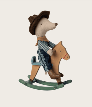 Rato cowboy no cavalo de baloiço – Maileg – imagem 2