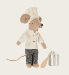 Rato chef com panela de sopa e colher Irmão mais velho – Maileg