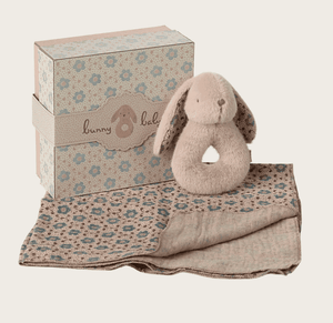Conjunto de Chocalho Coelhinho em Rosa Suave – Maileg