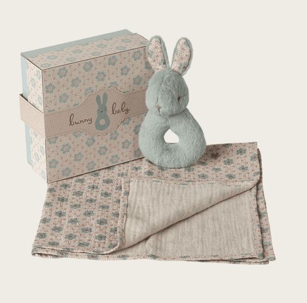 Conjunto de Chocalho Coelhinho em Menta – Maileg