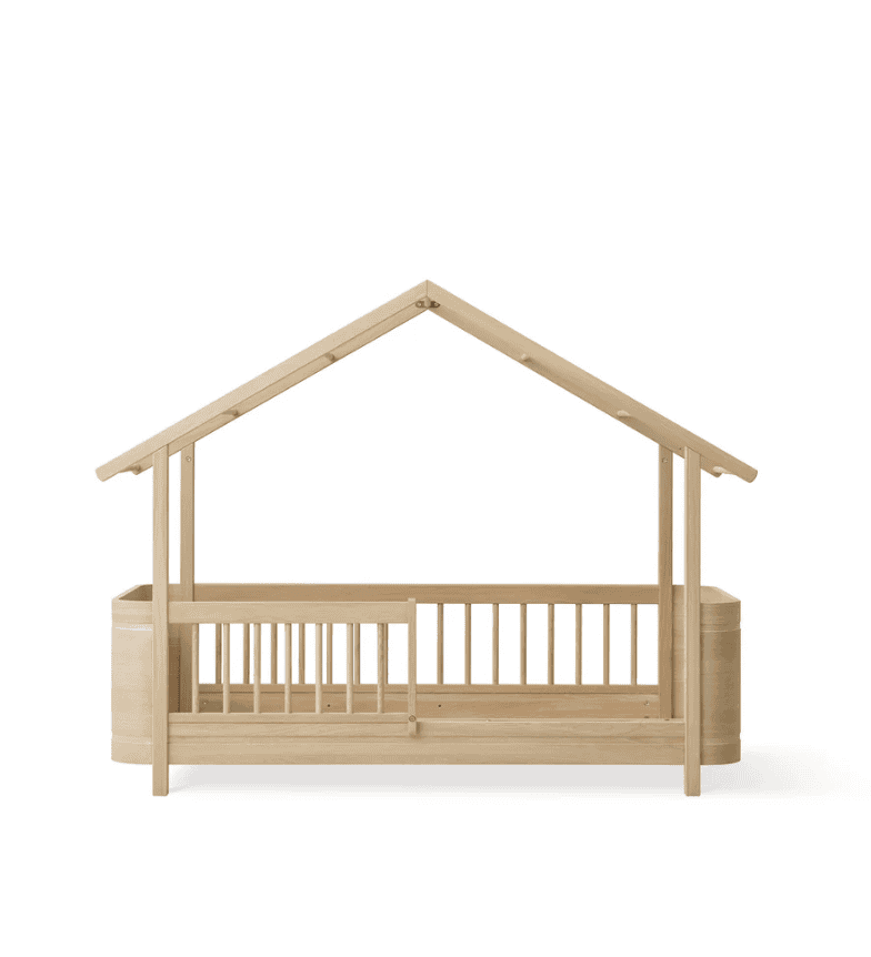 Cama Wood Mini+ em forma de casa em carvalho – Oliver Furniture