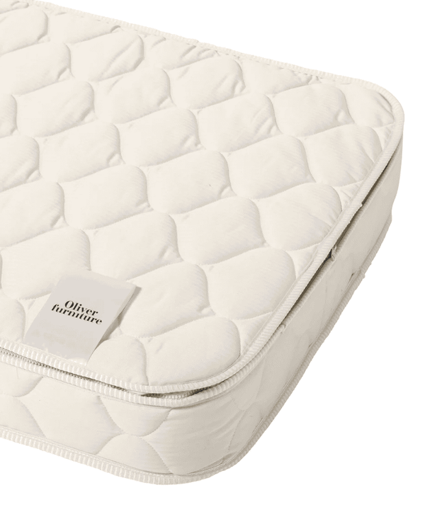Cama Wood Mini+ em forma de casa em branco e carvalho – Oliver Furniture – imagem 6