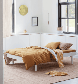 Cama Lounge em Madeira Branca – Oliver Furniture