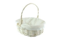 Cesto de Vime Branco Forrado – Bebe W – imagem 1
