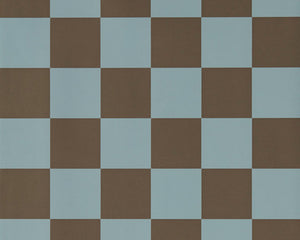 Papel de parede Harlequin Blenets Check na cor Atlantic/Chocolate