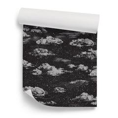 Papel de Parede Clouds — Preto Sian Zeng — detalhe do padrão