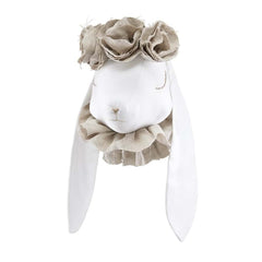 Coelha de Linho com Flores Bege – Love Me Decoration