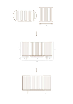 Kit de conversão Kai para cama júnior — KAS Kopenhagen — detalhe 2