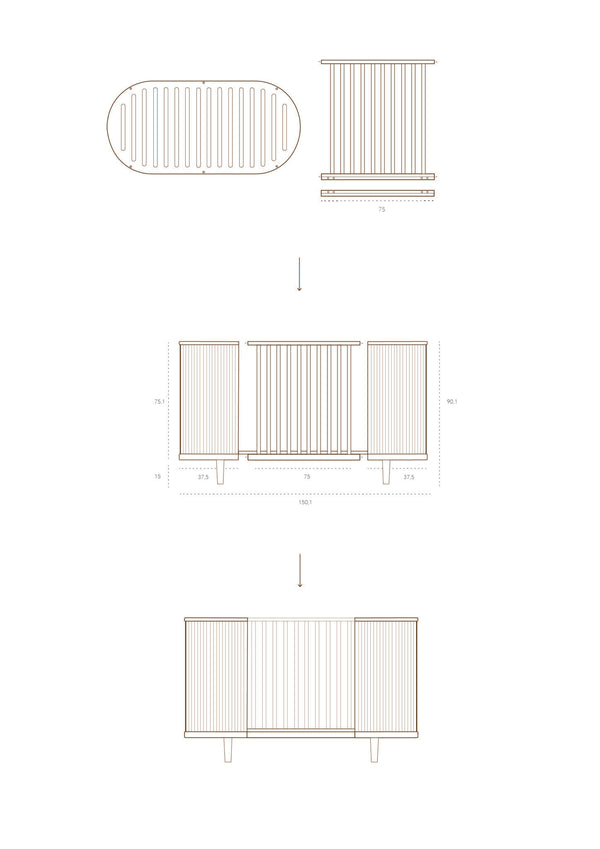 Kit de conversão Kai para cama júnior — KAS Kopenhagen — detalhe 2