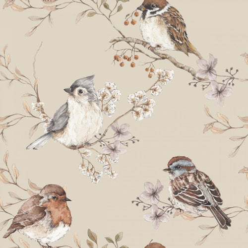Papel de Parede Birds Beige – Dekornik – imagem 1