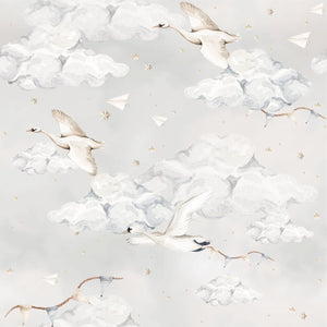 Papel de Parede Magic Swans Blue – Dekornik – imagem 1