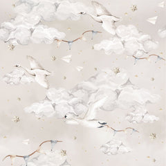 Papel de Parede Magic Swans Beige – Dekornik – imagem 1