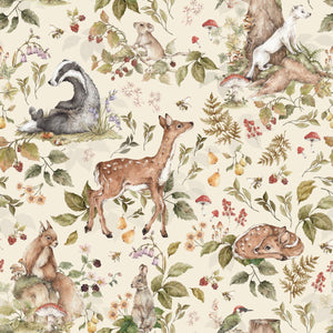Papel de Parede Cute forest animals Light – Dekornik – imagem 1