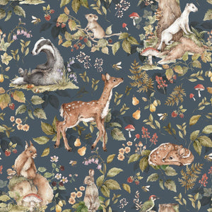 Papel de Parede Cute forest animals Dark – Dekornik – imagem 1