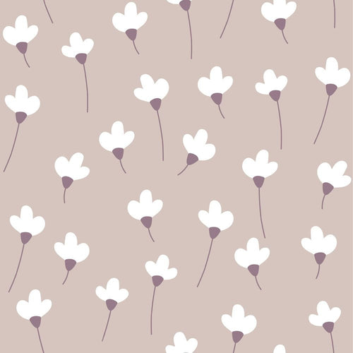 Papel de Parede Simple Daisies on powder pink – Dekornik – imagem 1
