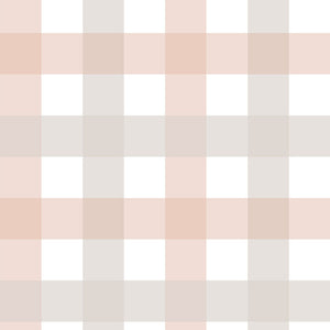 Papel de Parede Provence check beige pink medium – Dekornik – imagem 1