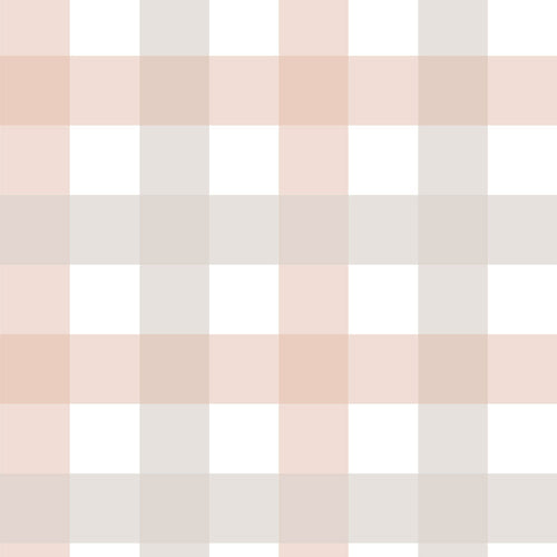 Papel de Parede Provence check beige pink medium – Dekornik – imagem 1
