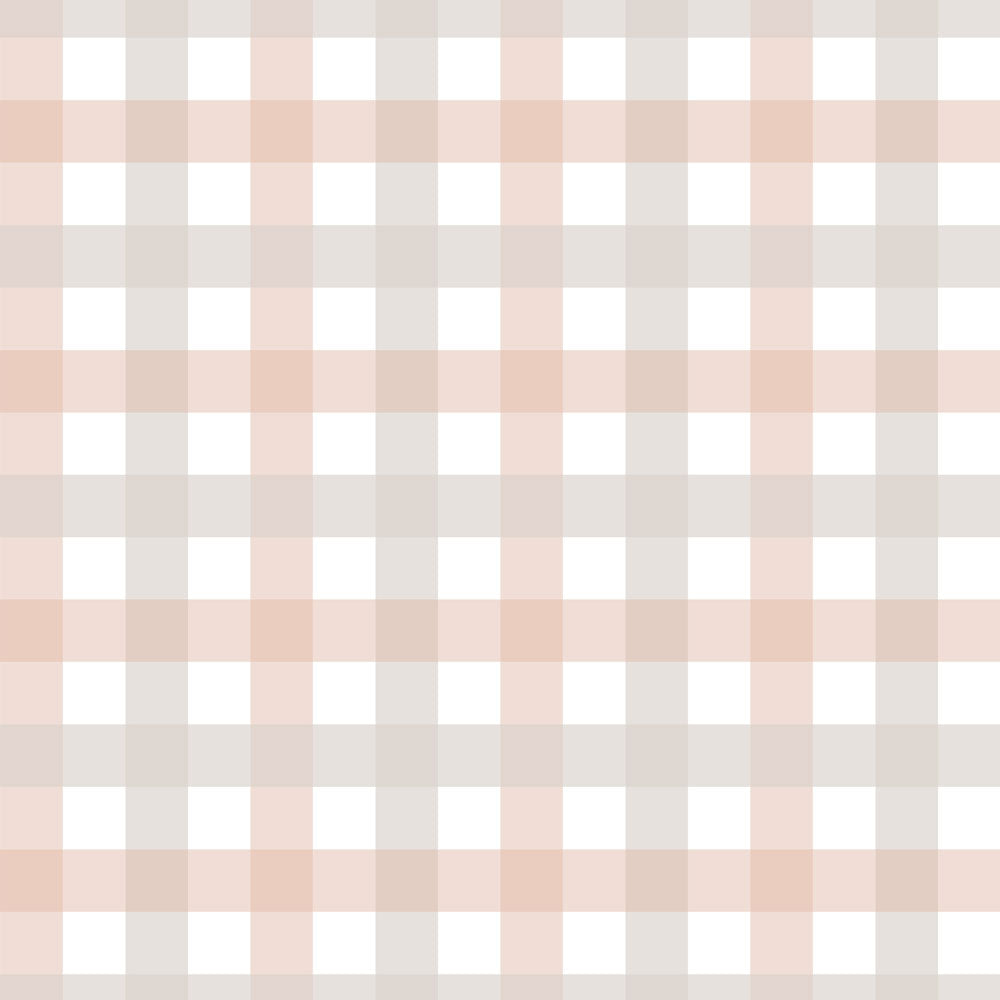 Papel de Parede Provence check beige pink small – Dekornik – imagem 1