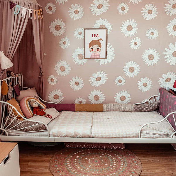 Papel de Parede Tuscan Daisies Pink – Dekornik – imagem 4