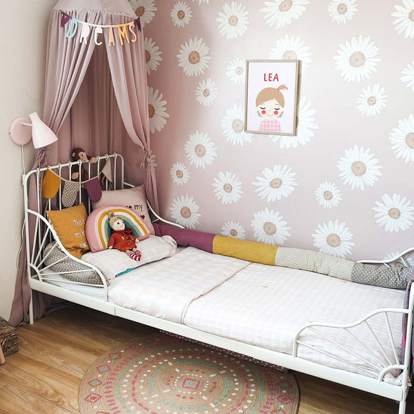 Papel de Parede Tuscan Daisies Pink – Dekornik – imagem 5