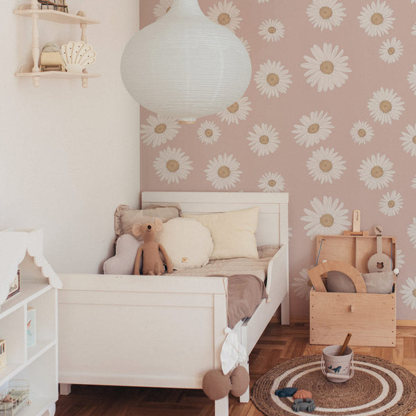 Papel de Parede Tuscan Daisies Pink – Dekornik – imagem 2