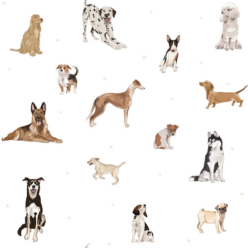 Papel de Parede Dogs are The Best White – Dekornik – imagem 1