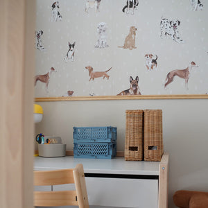 Papel de Parede Dogs are The Best Beige with Dots – Dekornik – imagem 4