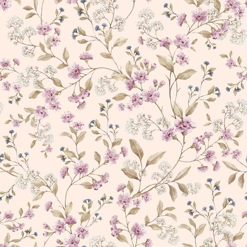 Papel de Parede Meadow in Pink and Blue flower – Dekornik – imagem 1