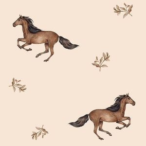 Papel de Parede Horses Beige – Dekornik – imagem 1
