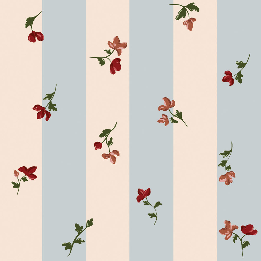 Papel de Parede Paris Flowers Stripes – Dekornik – imagem 1