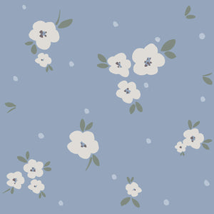Papel de Parede Floral Draw Blue – Dekornik – imagem 1
