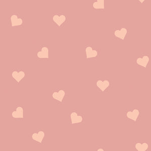 Papel de Parede Hearts Peach on Pink – Dekornik – imagem 1