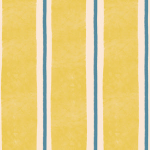 Papel de Parede Stripes Draw Yellow Blue – Dekornik – imagem 1