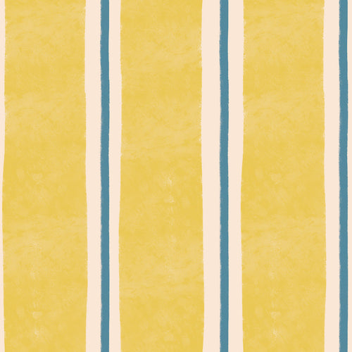 Papel de Parede Stripes Draw Yellow Blue – Dekornik – imagem 1