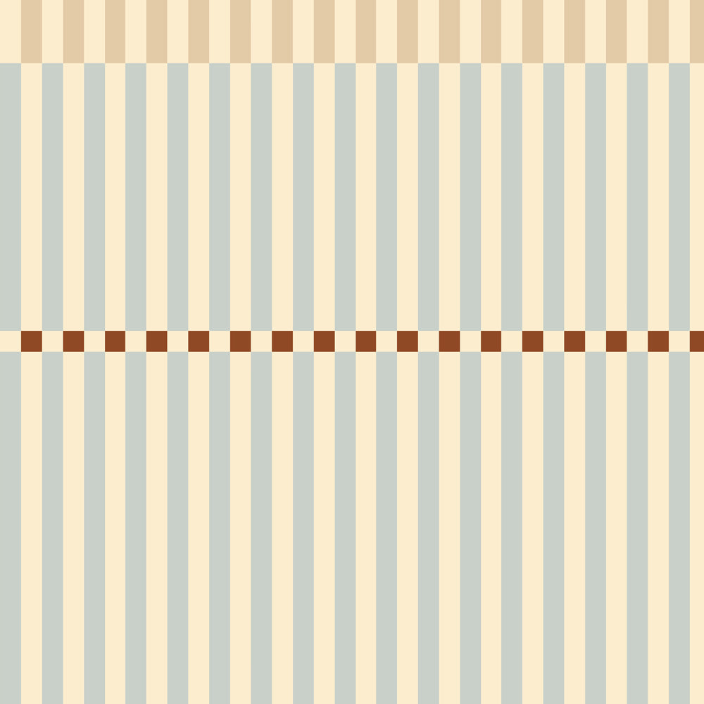 Papel de Parede Stripes nostalgia beige blue vintage – Dekornik – imagem 1