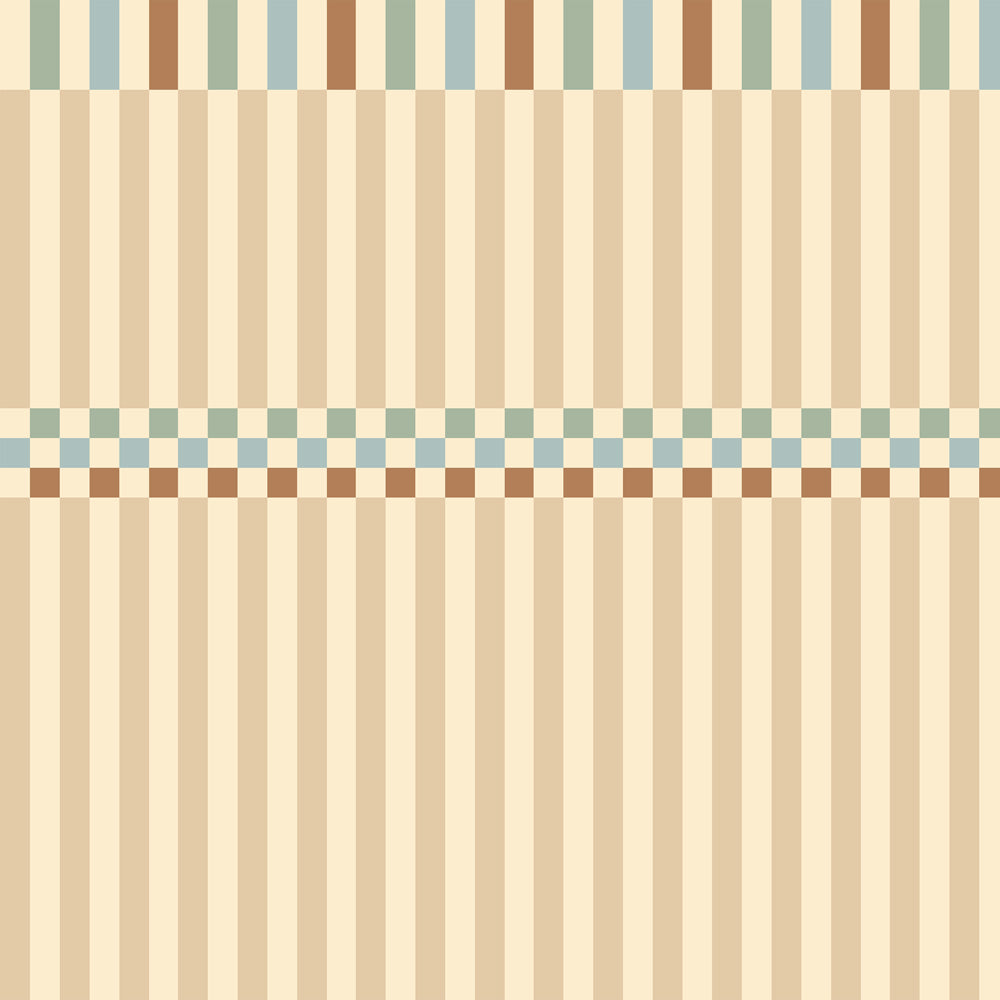 Papel de Parede Stripes nostalgia vintage colours – Dekornik – imagem 1