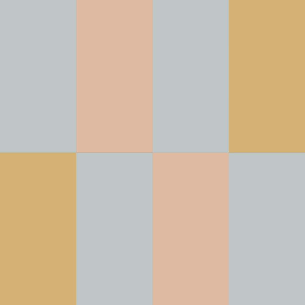 Papel de Parede Stripes blue salmon yellow Upside down – Dekornik – imagem 1