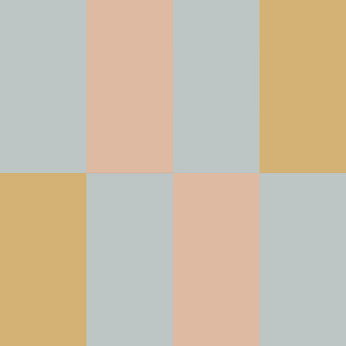 Papel de Parede Stripes blue salmon yellow Upside down – Dekornik – imagem 1