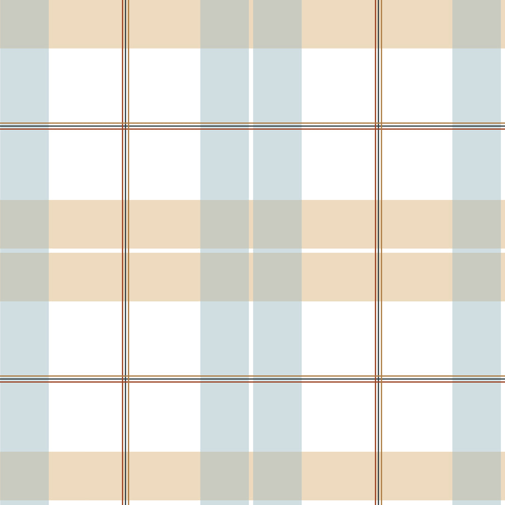 Papel de Parede Check maxi beige blue red – Dekornik – imagem 1