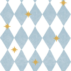 Papel de Parede French diamonds with stars – Dekornik – imagem 1