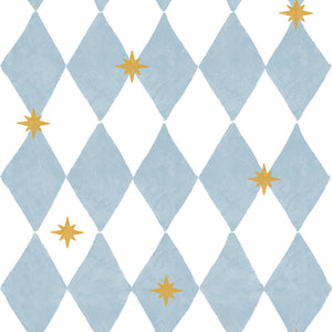 Papel de Parede French diamonds with stars – Dekornik – imagem 1
