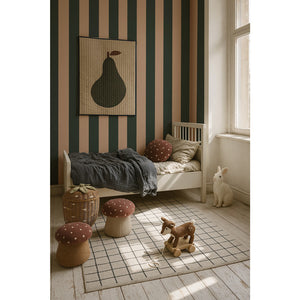 Papel de Parede Wide stripes royal green and pink – Dekornik – imagem 3