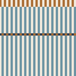 Papel de Parede Stripes happy blue and honey – Dekornik – imagem 1