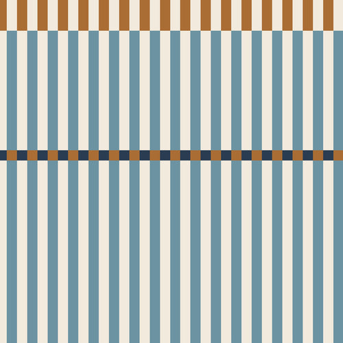 Papel de Parede Stripes happy blue and honey – Dekornik – imagem 1