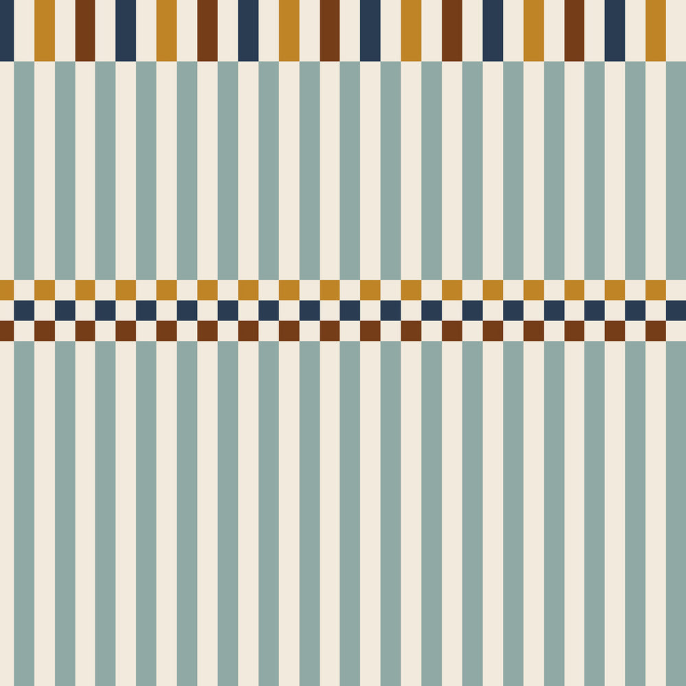 Papel de Parede Stripes happy green and 3 colours – Dekornik – imagem 1
