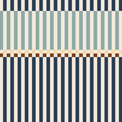 Papel de Parede Stripes happy 2 colours navy blue and mint – Dekornik – imagem 1