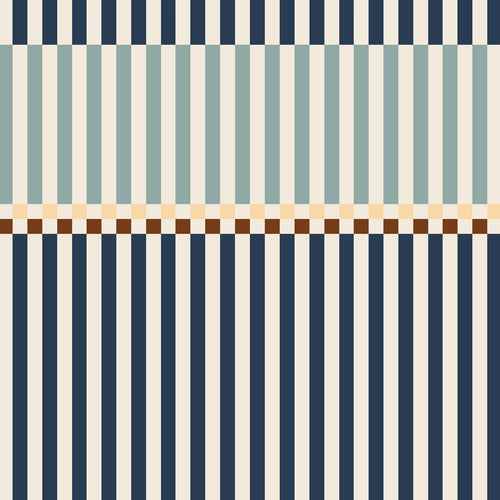 Papel de Parede Stripes happy 2 colours navy blue and mint – Dekornik – imagem 1